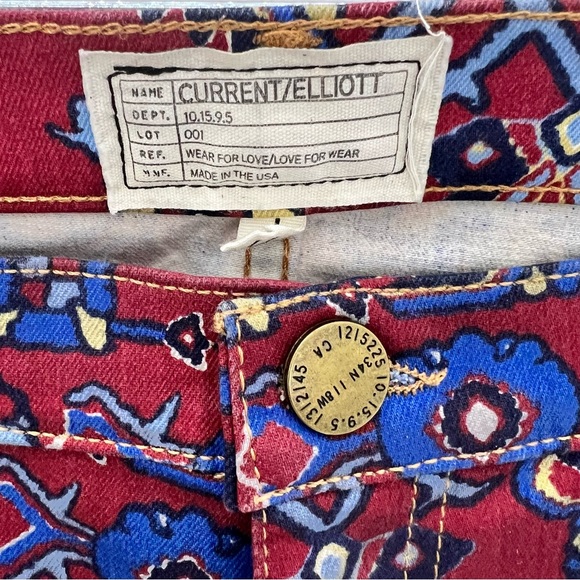 Y2K Current/Elliott The Ankle Printed low rise Skinny Jeans - Picture 6 of 8